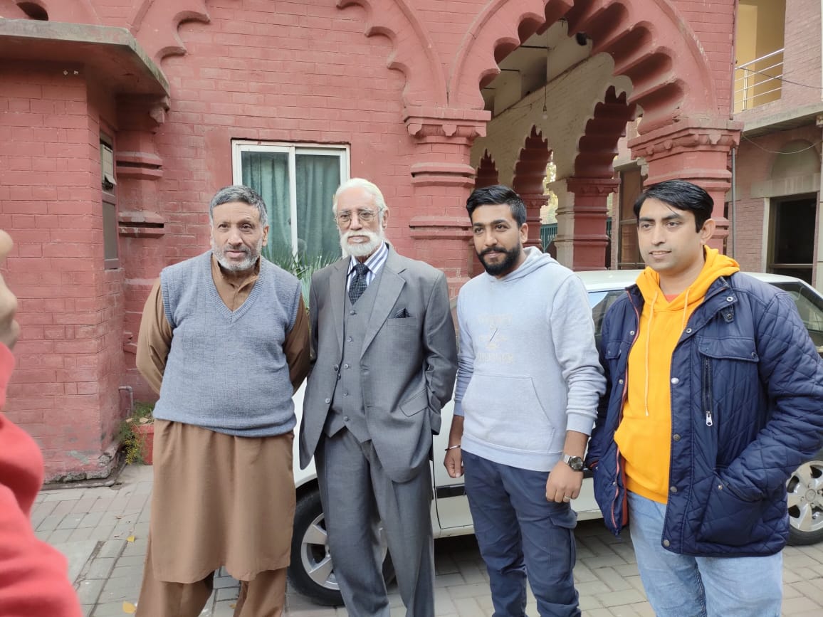 Senior TV Actor Rashid Mehmood with Writer Hammad Raza, and CEO Abdul Majid, Lahore Film School 