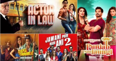 Pakistani Films List Actor in Law, Jawani Phir Nahi Ani 2, Teefa in Trouble, Punjab Nahi Jaungi, Lahore Film School